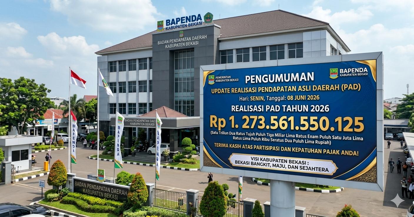 Bapenda Kabupaten Bekasi Catat Realisasi Pajak Daerah Rp1,27 Triliun, Ini Rinciannya