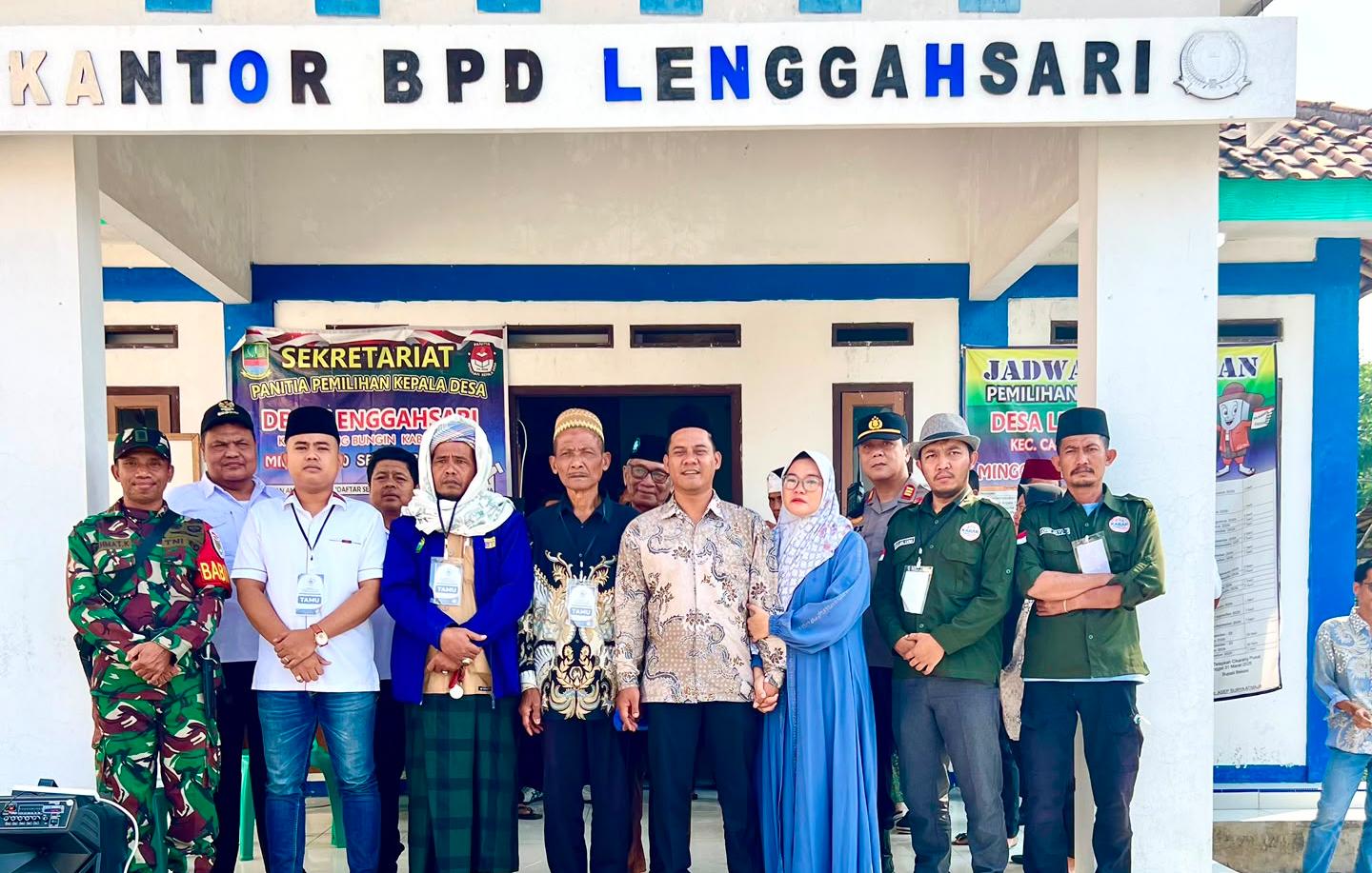 Rusman S.H Resmi Daftar Calon Kepala Desa Lenggahsari, Diantar Ribuan Warga