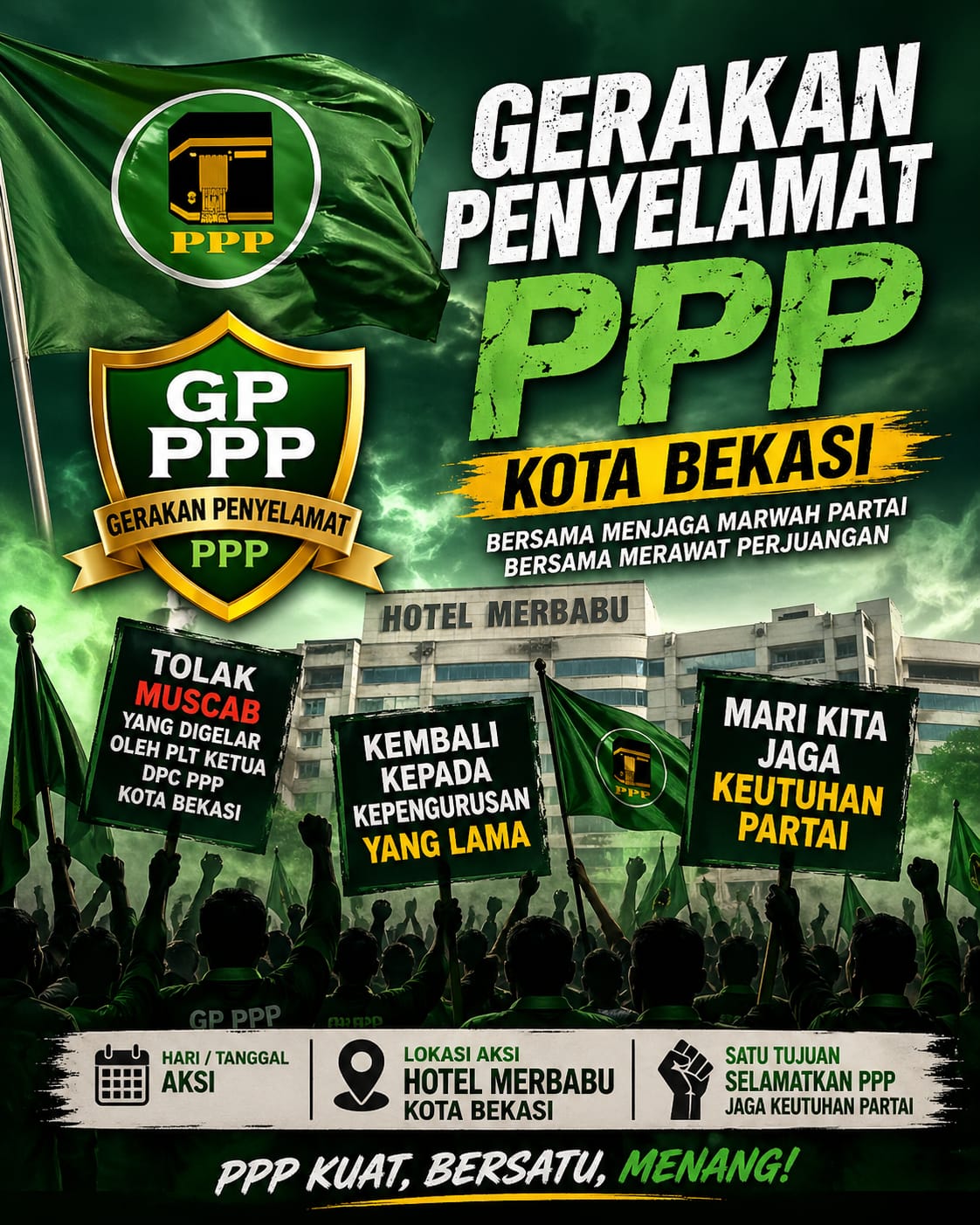 GP PPP Tolak Muscab DPC PPP Kota Bekasi, Ancam Gelar Aksi Demonstrasi