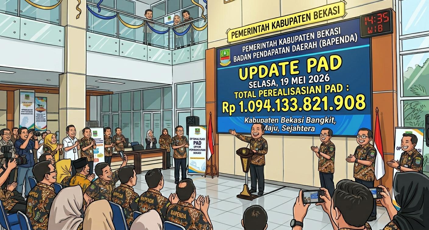 Bapenda Kabupaten Bekasi Catat PAD Rp1,09 Triliun Hingga 19 Mei 2026
