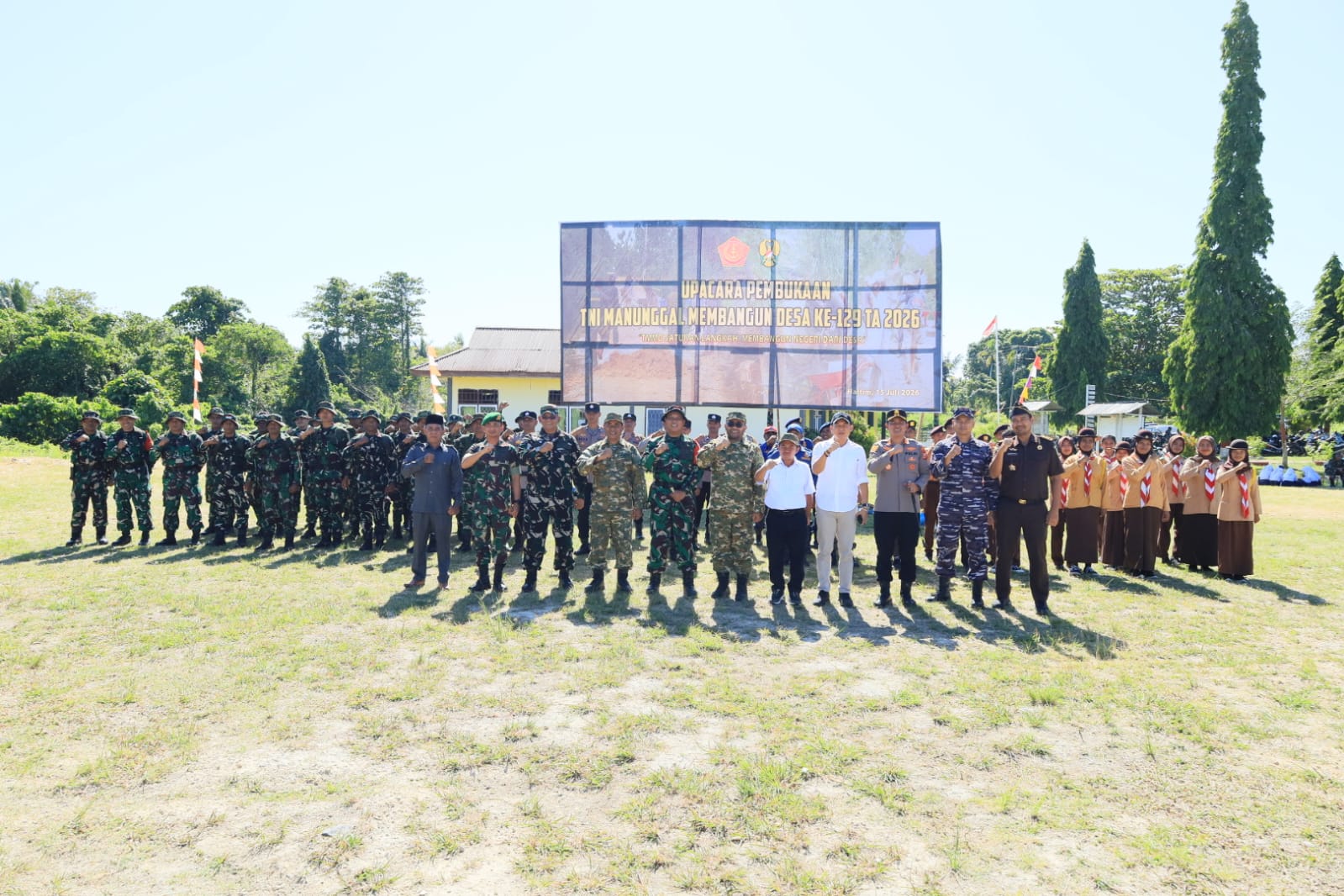 TMMD ke-129 Kodim 1505/Tidore Resmi Dibuka di Halmahera Timur, Percepat Pembangunan Desa
