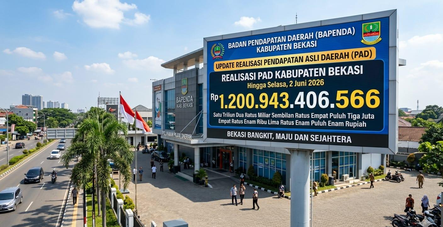 Realisasi Penerimaan Pajak Daerah Kabupaten Bekasi Capai Rp1,2 Triliun per 2 Juni 2026