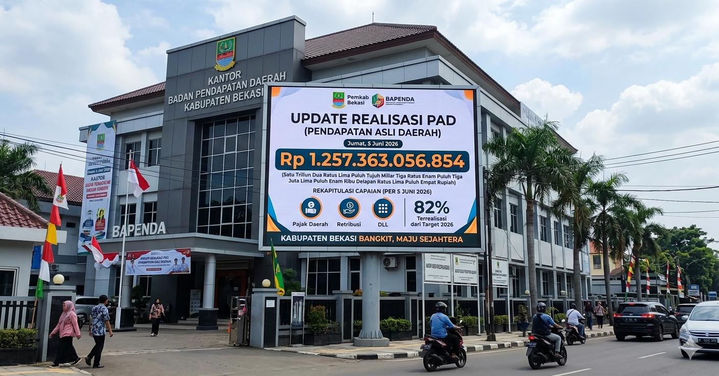 PAD Kabupaten Bekasi Tembus Rp1,257 Triliun hingga 5 Juni 2026