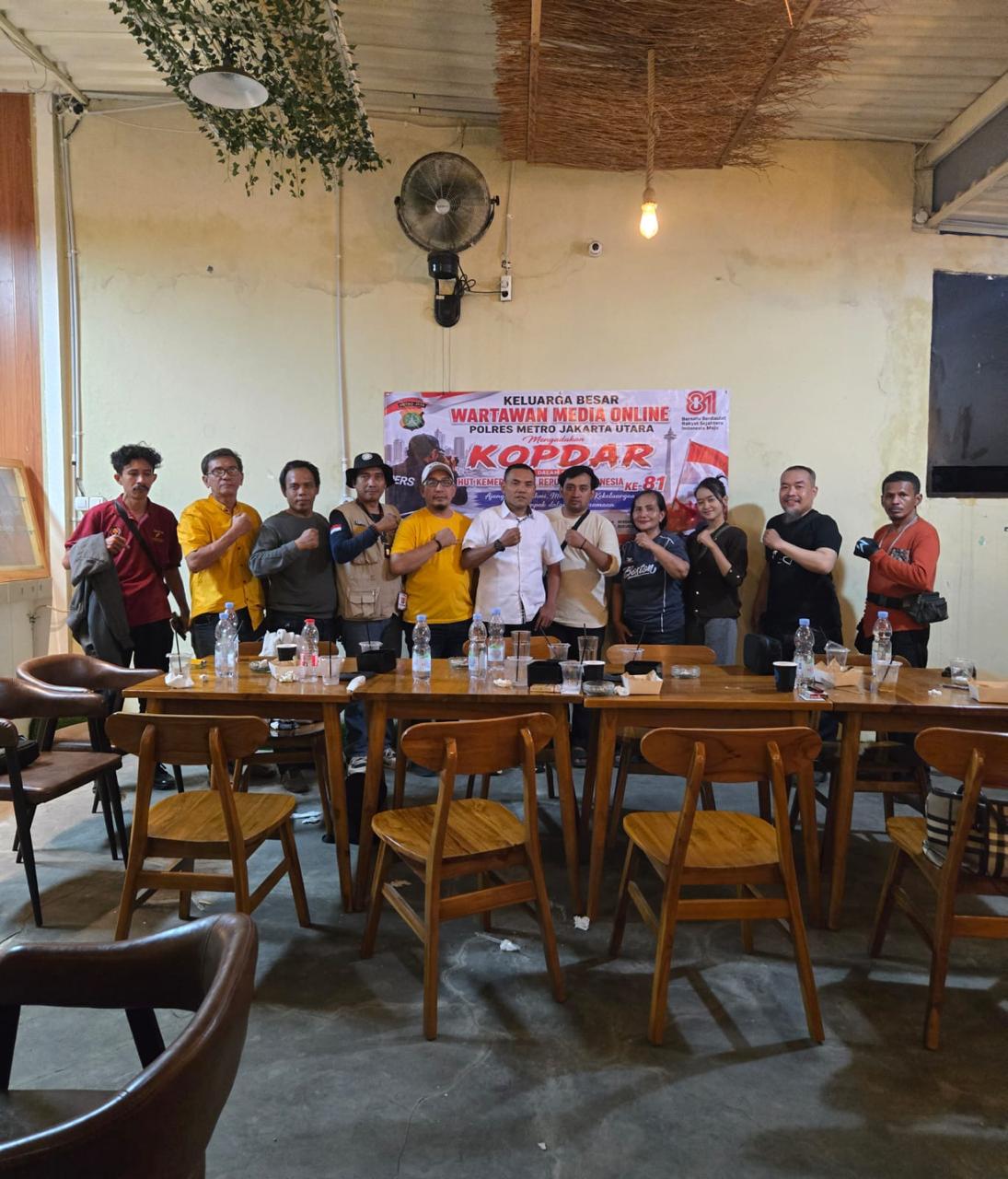 Semarak HUT RI ke-81, Awak Media Polres Metro Jakut Pererat Silaturahmi